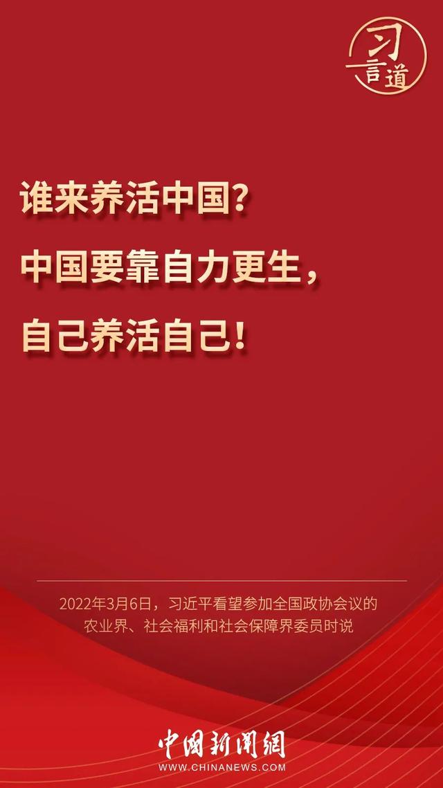習(xí)言道丨習(xí)近平為何再答“誰來養(yǎng)活中國”？