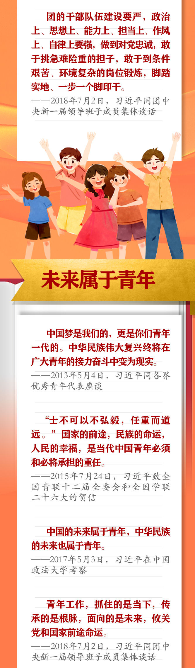 手繪長卷 | 共青團(tuán)員們，總書記這些話要牢記