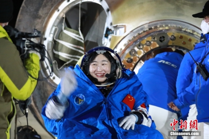 圖為航天員劉洋。孫海英 攝