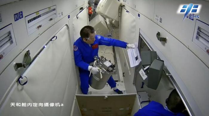核心艙衛(wèi)生區(qū)。圖片來源：中國載人航天工程辦公室官方微信