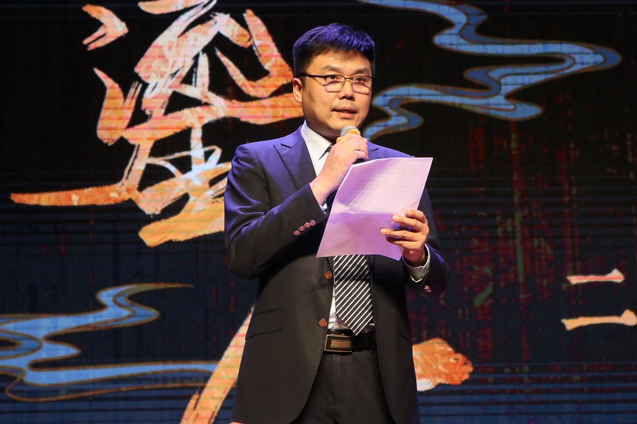 北京外國語大學(xué)黨委常委、副校長趙剛在活動現(xiàn)場講話。主辦方供圖