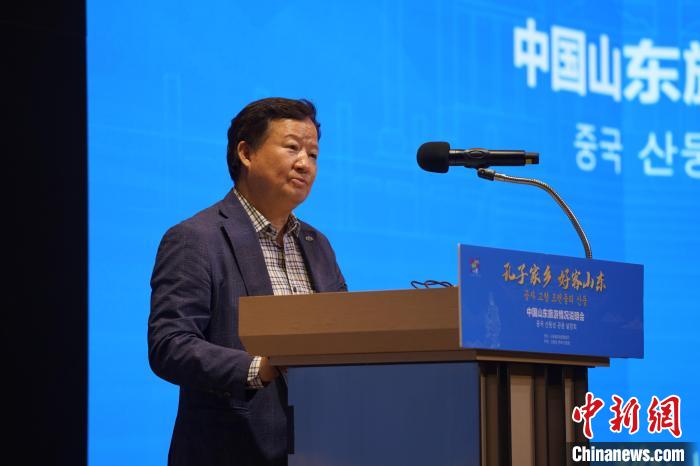 韓國一般旅游業(yè)協(xié)會副會長白承弻致辭?！⑿?攝