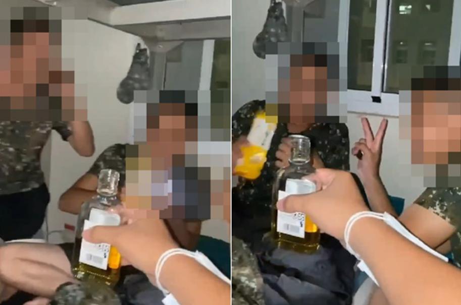 臺軍在宿舍開“飲酒趴”。圖片來源：臺灣“中時新聞網(wǎng)”。