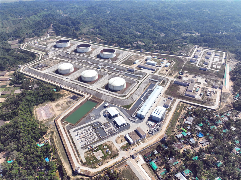 孟加拉國首個海陸一體化超大型石油儲運工程——單點系泊及雙線管道工程。中石油管道局供圖。