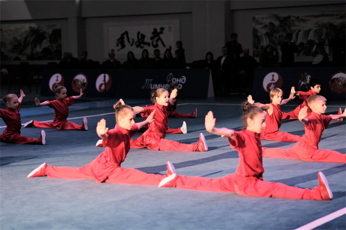 俄羅斯青少年在開幕式上進行武術(shù)表演。駐俄羅斯大使館供圖