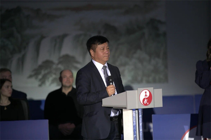 中國駐俄羅斯大使張漢暉致辭。駐俄羅斯大使館供圖