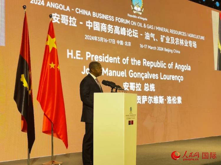 安哥拉總統(tǒng)若昂·曼努埃爾·貢薩爾維斯·洛倫索。人民網(wǎng)記者 張榮攝