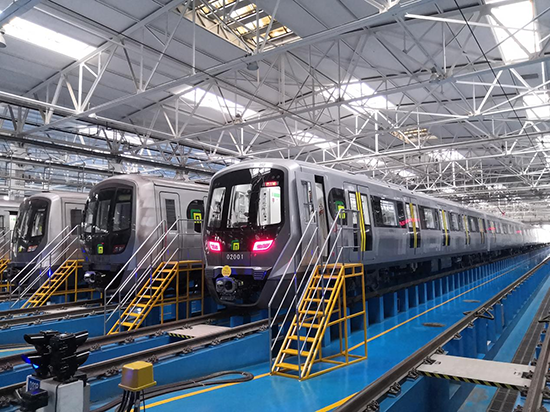 石家莊地鐵二號(hào)線列車。 中車齊車集團(tuán)石家莊公司供圖