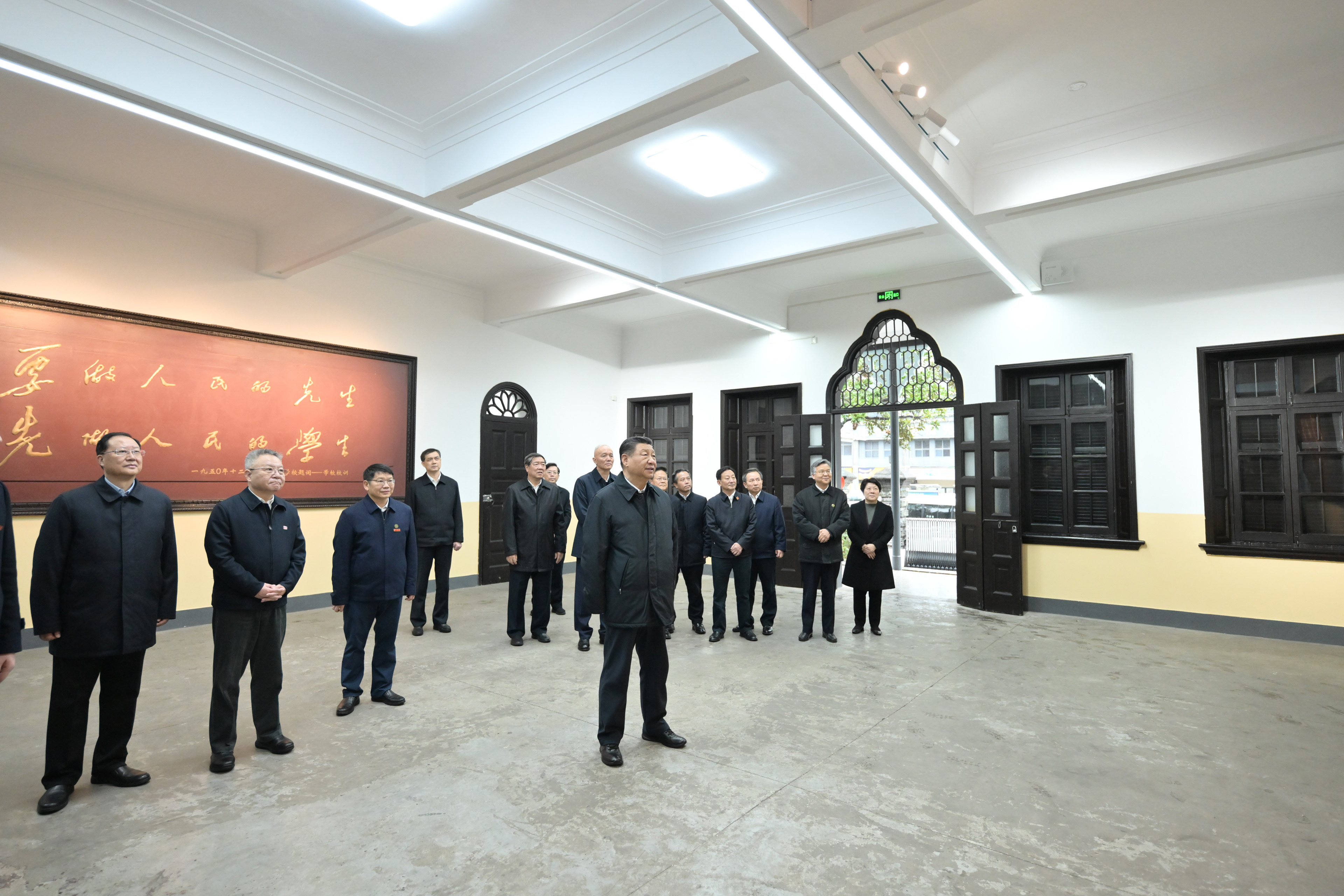 3月18日，習(xí)近平總書記在湖南第一師范學(xué)院（城南書院校區(qū)）考察。