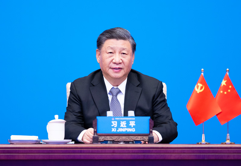 2023年3月15日，習(xí)近平主席在北京出席中國共產(chǎn)黨與世界政黨高層對話會，并發(fā)表題為《攜手同行現(xiàn)代化之路》的主旨講話。