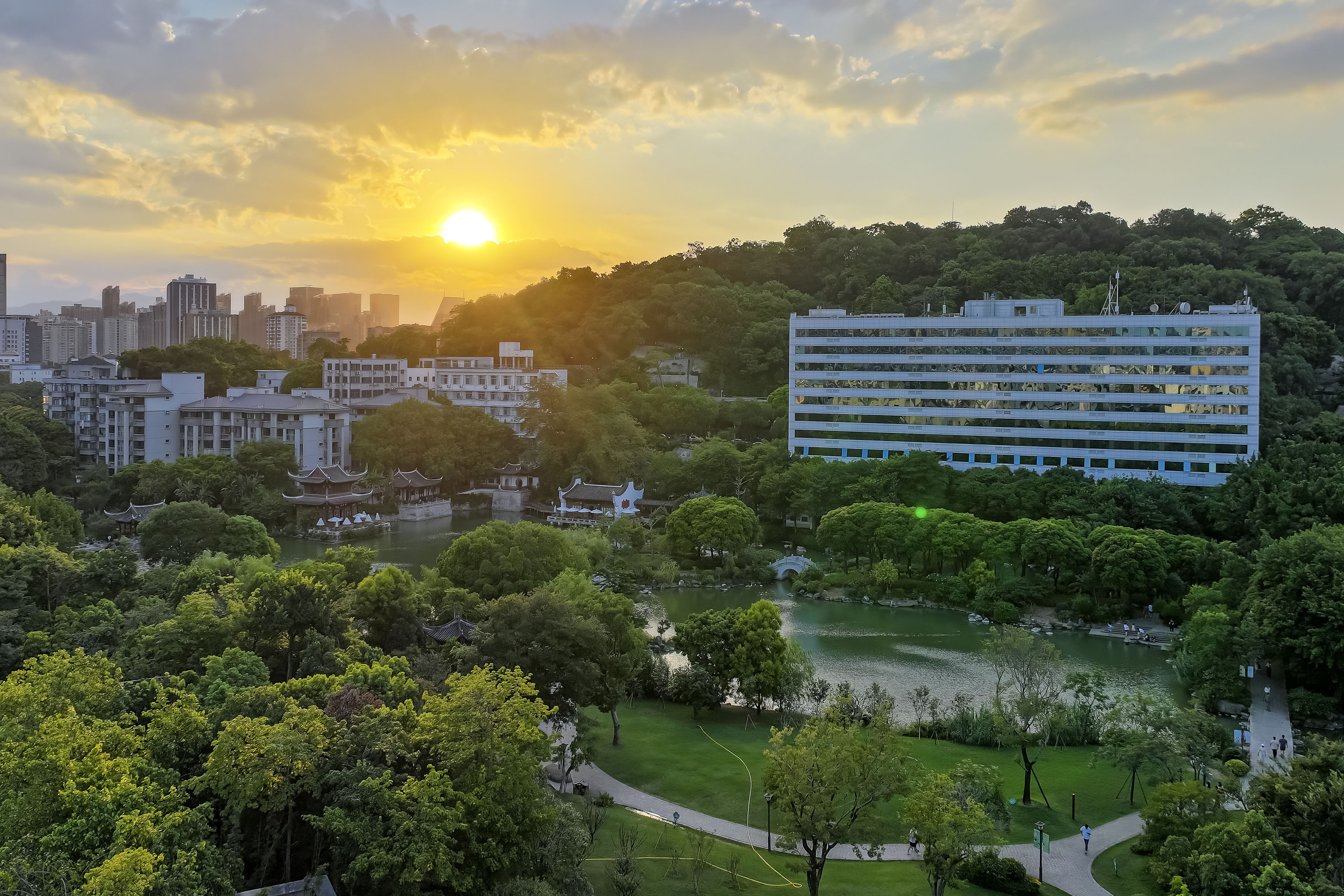 2024年7月17日，福州市鼓樓區(qū)黎明湖生態(tài)濕地公園。