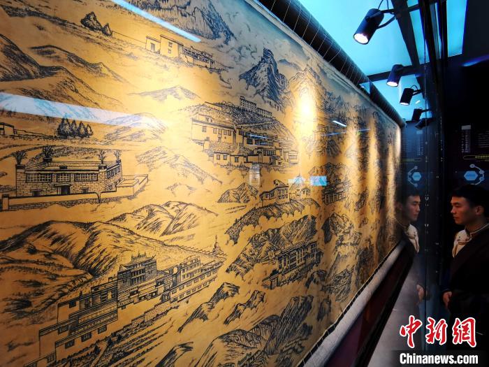 圖為歷代藏醫(yī)藥學教育機構(gòu)展示?！?zhí)砀?攝