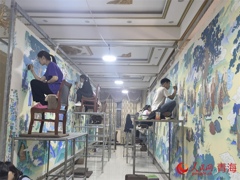 龍樹畫院傳習室。人民網(wǎng) 馬可欣攝