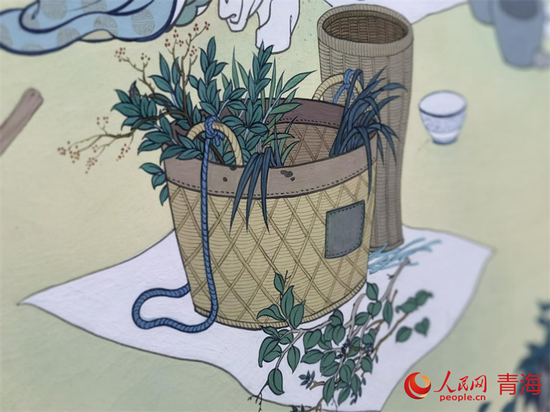 唐卡繪畫作品。人民網(wǎng) 馬可欣攝