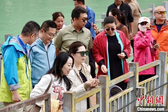 全國新的社會階層人士服務團考察林芝巴河鎮(zhèn)生態(tài)保護項目?！∧岈?shù)┰龉﹫D