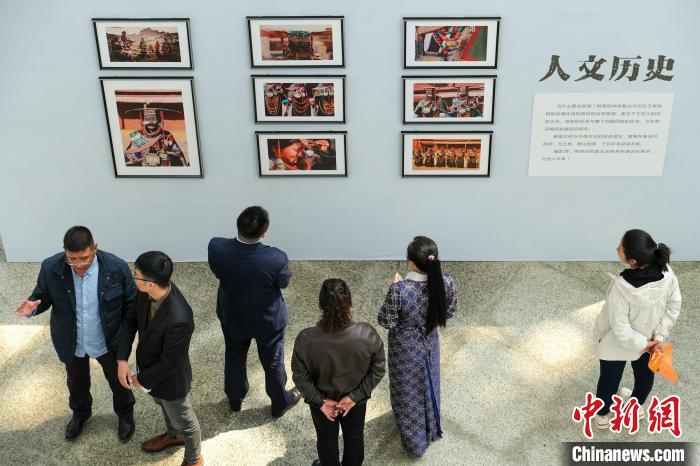圖為觀眾觀看展覽。