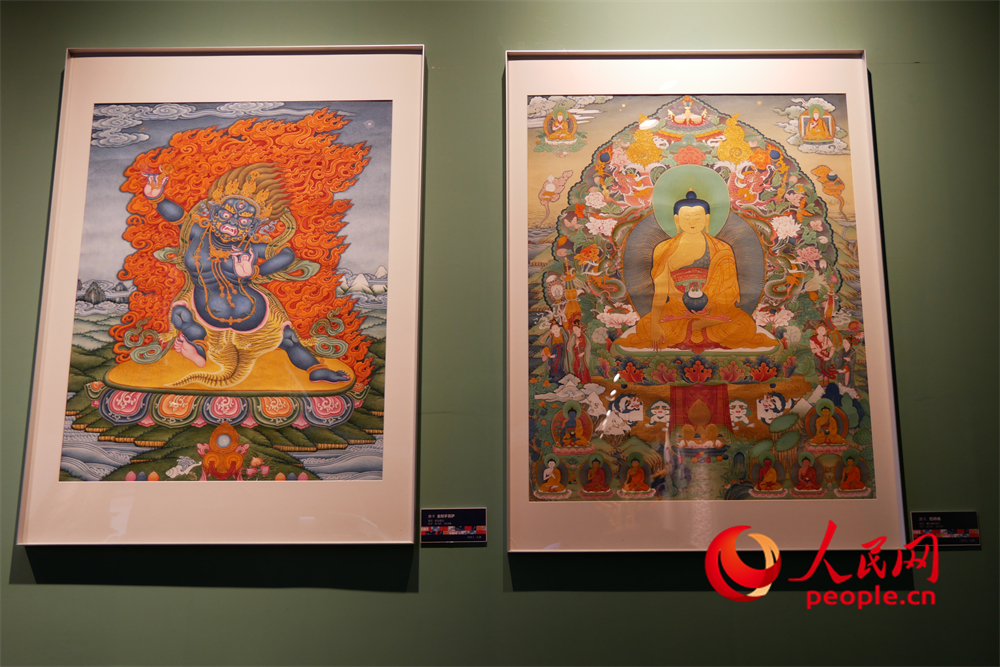 唐卡藝術(shù)作品。人民網(wǎng) 韋衍行攝